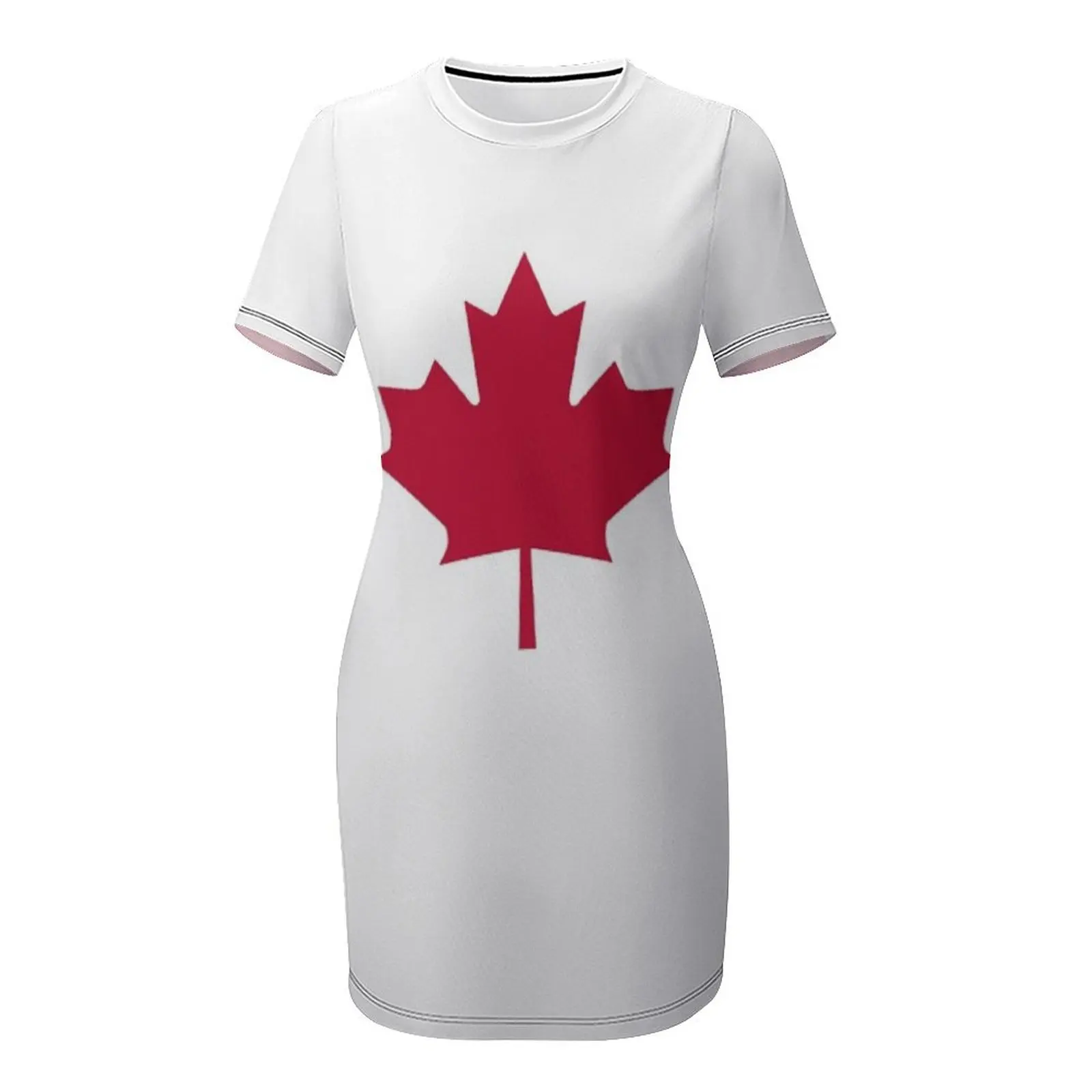 Kanada Bayrağı Kısa Kollu Elbi - Summer Clothing Women Canada incelemesi ve fiyatı